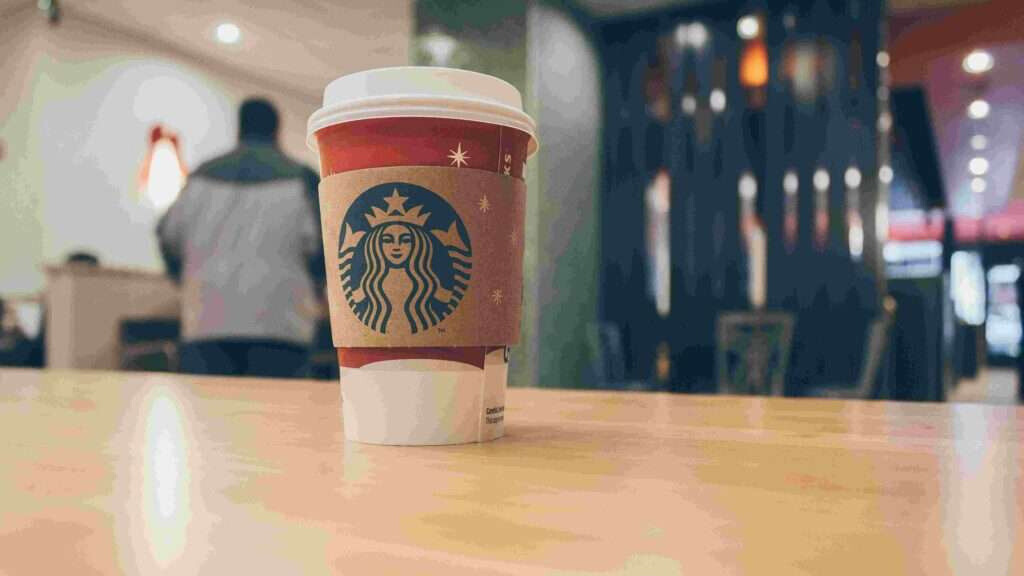 Starbucks low-caffeine coffee cup